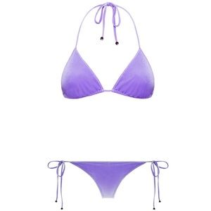 Triangl velvet string bikini